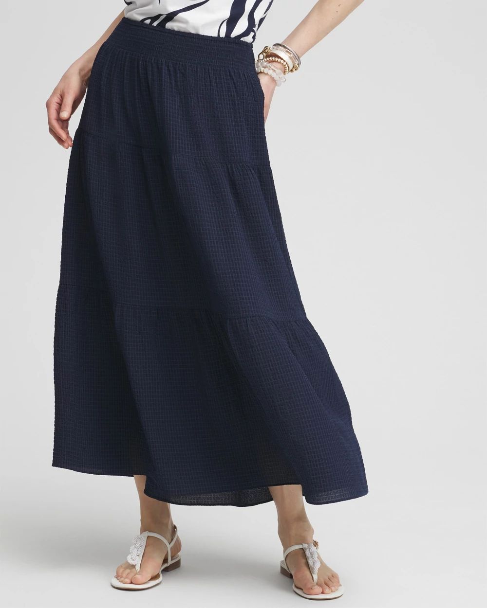 Smocked Waist Tiered Skirt | Chico's